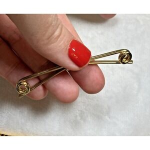 Vintage Men's Tie Collar Bar Slide Stay Gold Tone Round Spiral Estate Retro